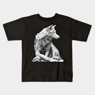 Wolf Bold Behavior Kids T-Shirt